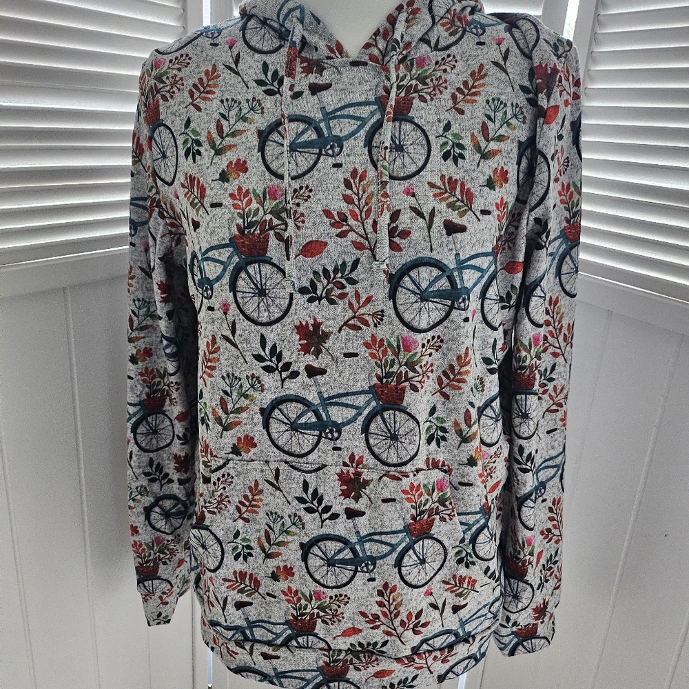 Bicycle Print Hoodie by LA Soul - S,1X,2X,3X